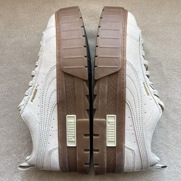 Puma Mayze Alpine Snow Cream Brushed Suede Platform Sneaker Women 8.5 Athleisure - Picture 4 of 15
